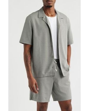 Open Edit Knit Camp Shirt - Gray