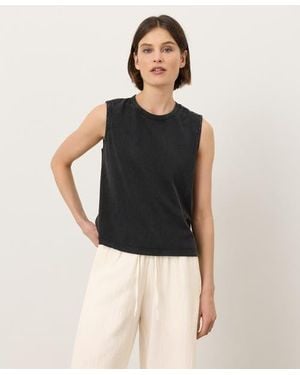Pact Organic Cotton Vintage Jersey Relaxed Tank - Black