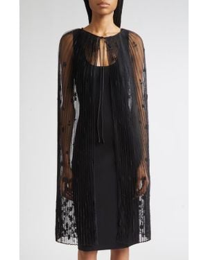 TOTEME Floral Embroidered Tulle - Black