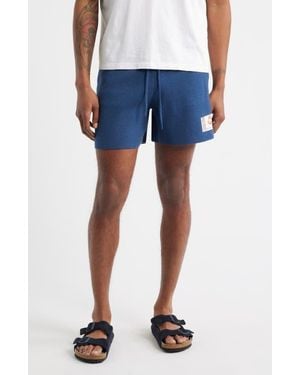 MAVRANS Out Of Office Drawstring Knit Shorts - Blue