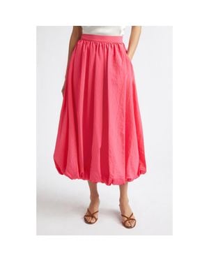 Cinq À Sept Allinae Bubble Hem Nylon Skirt - Pink