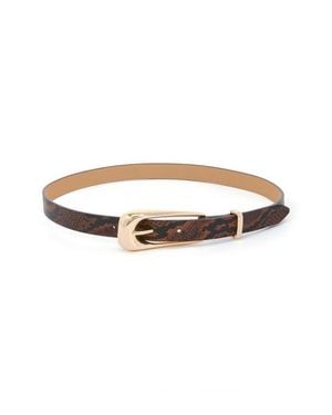 Ettika Snakeskin Print Leather Belt - Multicolor