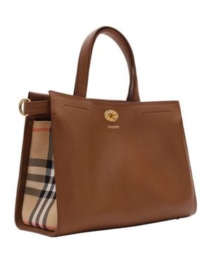 Burberry Small Cotswolds Check Tote - Brown
