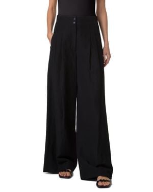 Akris Punto Florence High Waist Wide Leg Pants - Black