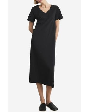 Mango Short Sleeve Cotton Nightgown - Black
