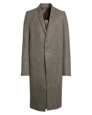 Rick Owens Concordian Wool Blend Coat - Gray