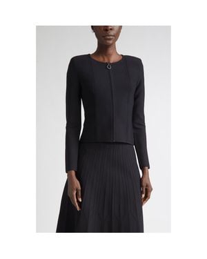 St. John Structured Knit Jacket - Black