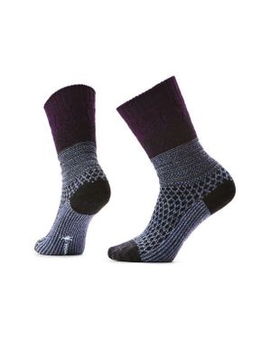 Smartwool Everyday Cozy Popcorn Cable Crew Socks - Blue