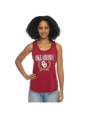 ZooZatZ Oklahoma Sooners Everyday Tri-Blend Tank Top - Red