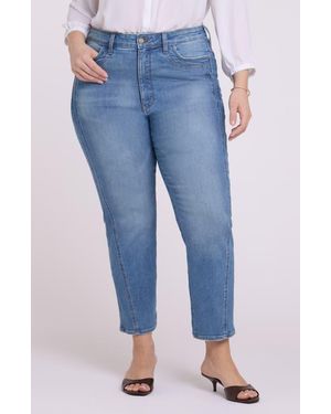 NYDJ Marilyn Seamed High Waist Ankle Straight Leg Jeans - Blue
