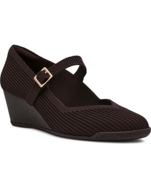Anne Klein Trixie Wedge Mary Jane Pump - Black