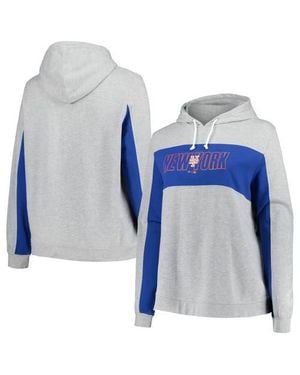 Profile New York Mets Plus Size Pullover Jersey Hoodie - Blue