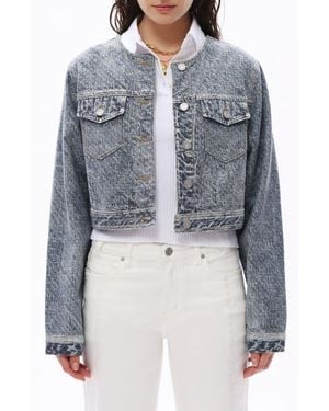Bayeas Print Denim Jacket - Black