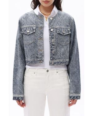 Bayeas Print Denim Jacket - Black