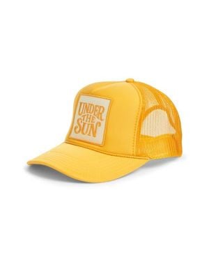Friday Feelin Under The Sun Patch Trucker Hat - Yellow
