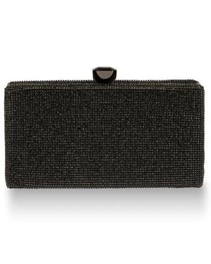 Whiting & Davis Olivia Crystal Top Minaudiere - Black
