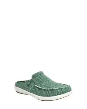Revitalign Siesta Orthotic Canvas Slip-On Shoe - Green