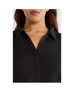 Spanx Oversize Button-Up Shirt - Black