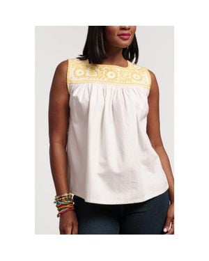 Frances Valentine Jess Top Floral Embroidery - Multicolor