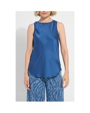 Lyssé Akemi Mixed Media Tank Top - Blue