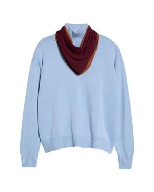 STAUD Winston Merino Wool Sweater - Blue