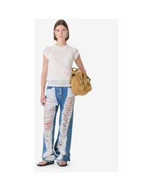 IRO Sybel V-Neck T-Shirt - Blue