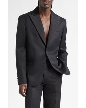 JW Anderson Peak Lapel Wool Tuxedo Jacket - Black