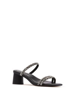 Frankie Robbie Block Heel Sandal - White