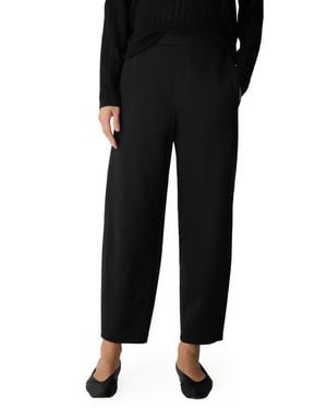 Eileen Fisher Stretch Ankle Lantern Pants - Black