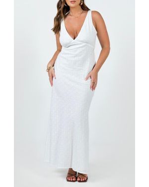 Princess Polly Brightwell Cotton Maxi Dress in White | Lyst