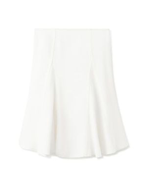 Mango Godet Cotton Midi Skirt - White