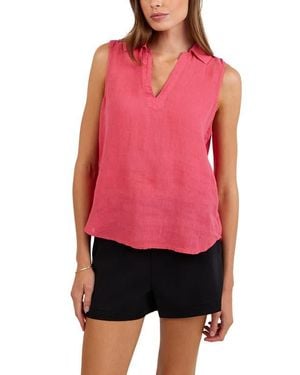 Bella Dahl Sleeveless Linen Top - Red