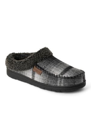 Dearfoams Microsuede Clog Slippers - Black