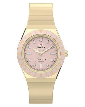 Timex Q Mini 30Mm Stainless Steel Expansion Band Watch - Natural