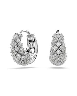 Swarovski Sublima Crystal Huggie Hoop Earrings - Metallic