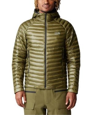 Mountain Hardwear Ghost Whisperer Packable 800-Fill-Power Down Hooded Jacket - Green