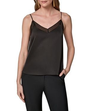 Donna Karan Mesh Trim Camisole - Black