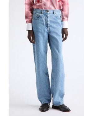 Thom Browne Backstrap Straight Leg Selvedge Denim Jeans - Blue