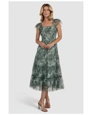 Baltic Born Clementine Tulle Midi Dress - Green