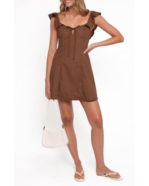 Petal & Pup Lacey Minidress - Brown