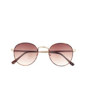Aire Rising 48Mm Small Gradient Round Sunglasses - Pink