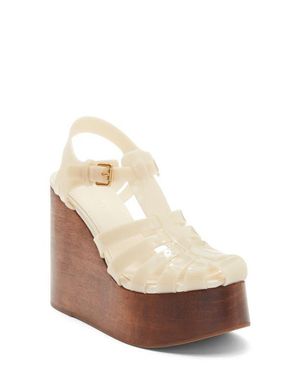 FARM Rio Fisherman Jelly Wedge Sandal - White