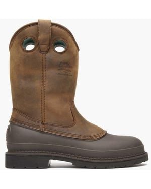 Georgia Boot Wellington Work Boot - Brown