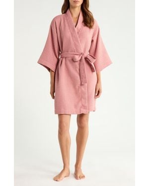 Nordstrom Everyday Waffle Robe - Pink