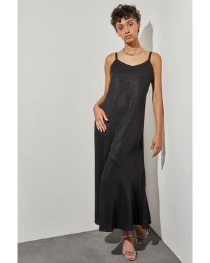 Ming Wang Maxi A Line Dress - Black