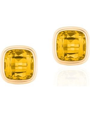 Goshwara Manhattan Cushion Cut Stud Earrings - Metallic