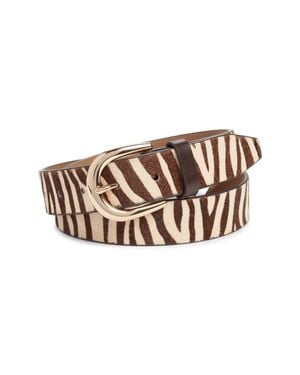 Nordstrom Melony Genuine Calf Hair Belt - White