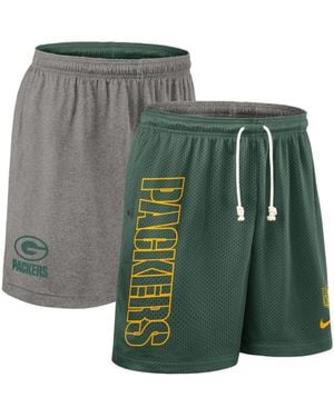 Nike Bay Packers Sideline Reversible Performance Shorts - Green