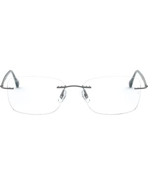 Ray-Ban 52Mm Rectangular Optical Glasses - Metallic