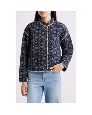 Ilse Jacobsen Ottomaquilt Floral Embroidered Jacket - Blue